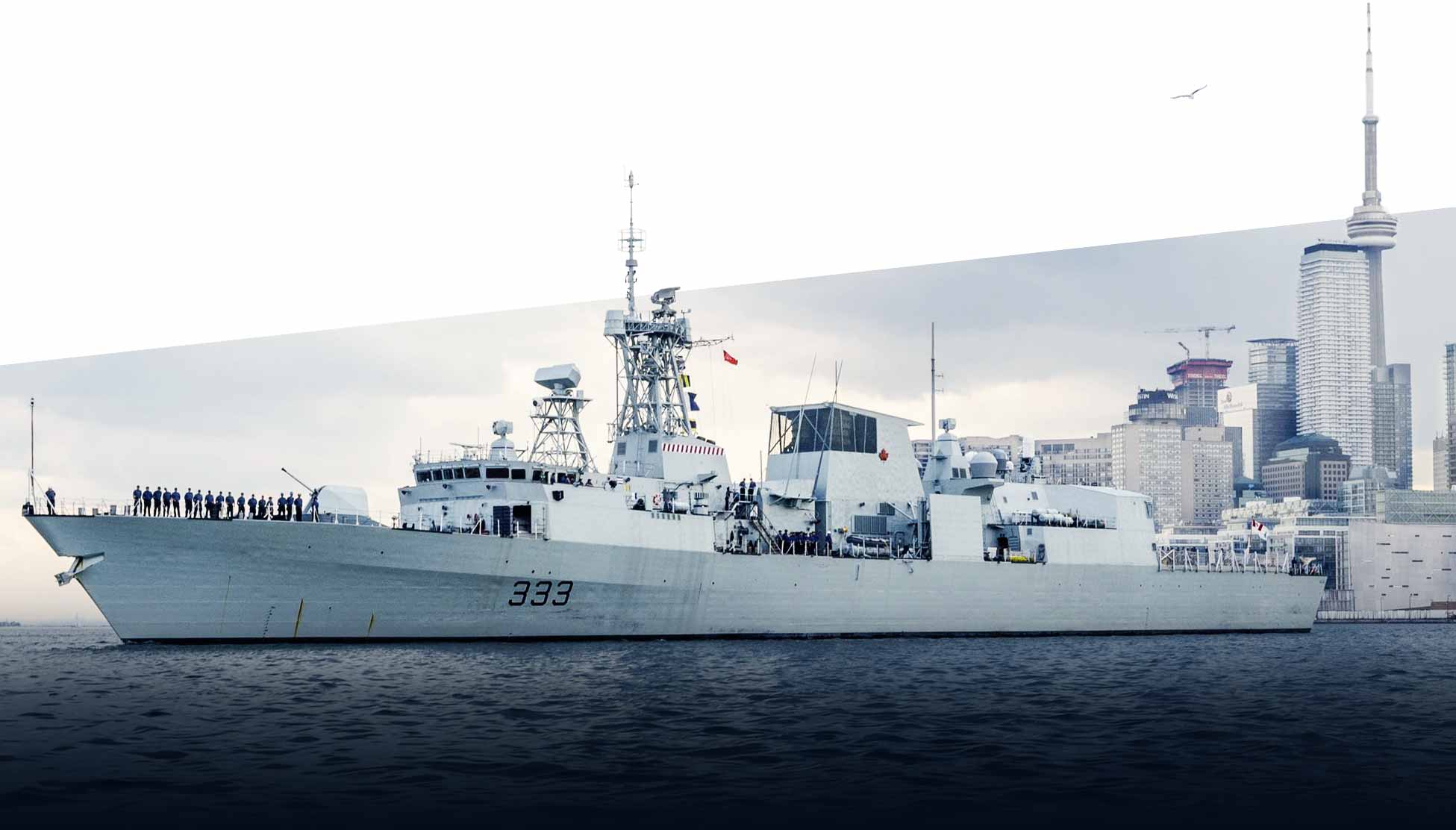 Royal Canadian Navy ship on water